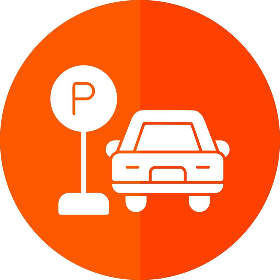 Car Parking Vector Icon Design