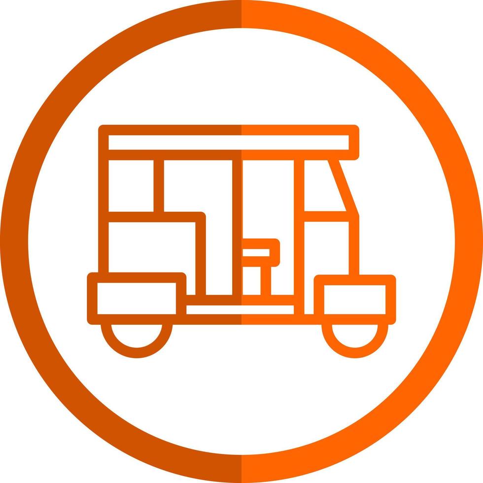 Rickshaw Vector Icon Design