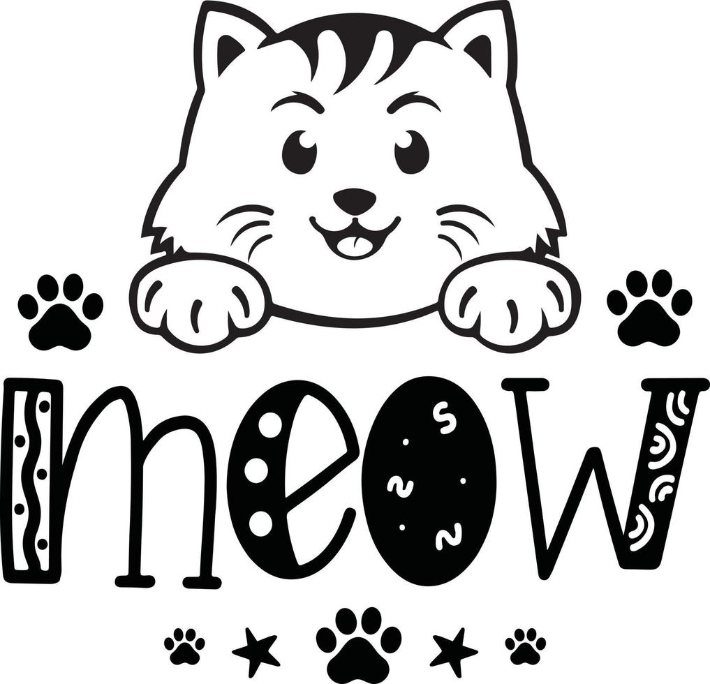 diseño de svg de gato vector