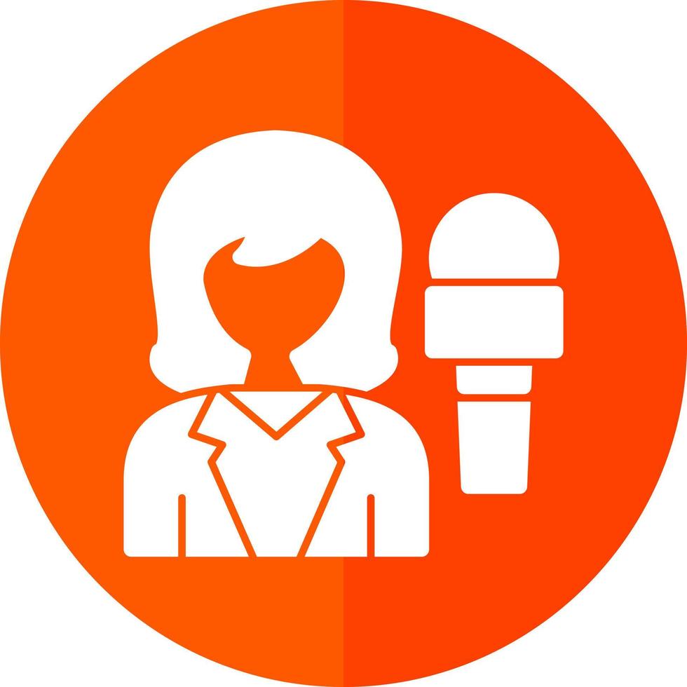 Reporter Vector Icon Design