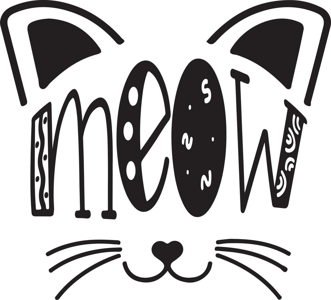 Cat Svg Design vector