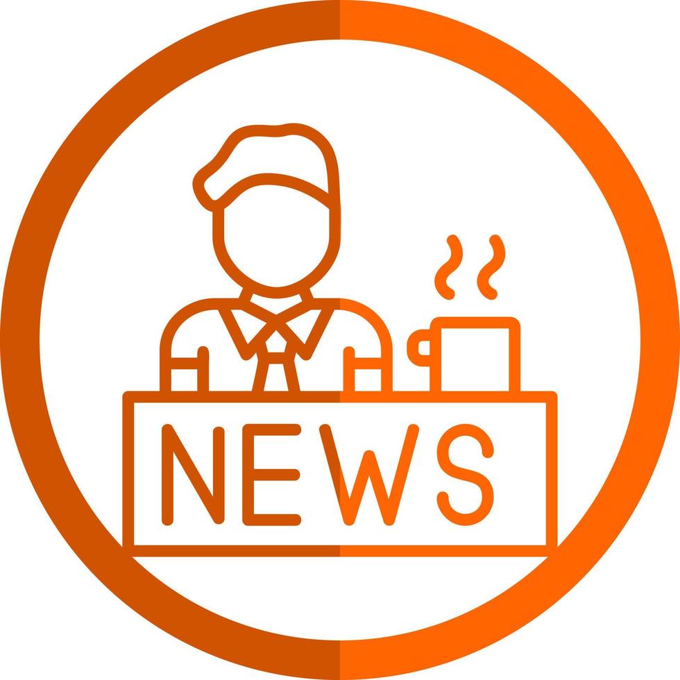 NewsCaster Vector Icon Design