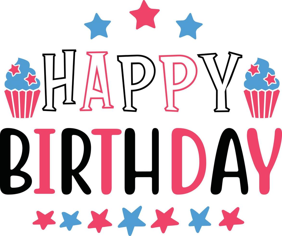happy birthday Svg 21185526 Vector Art at Vecteezy