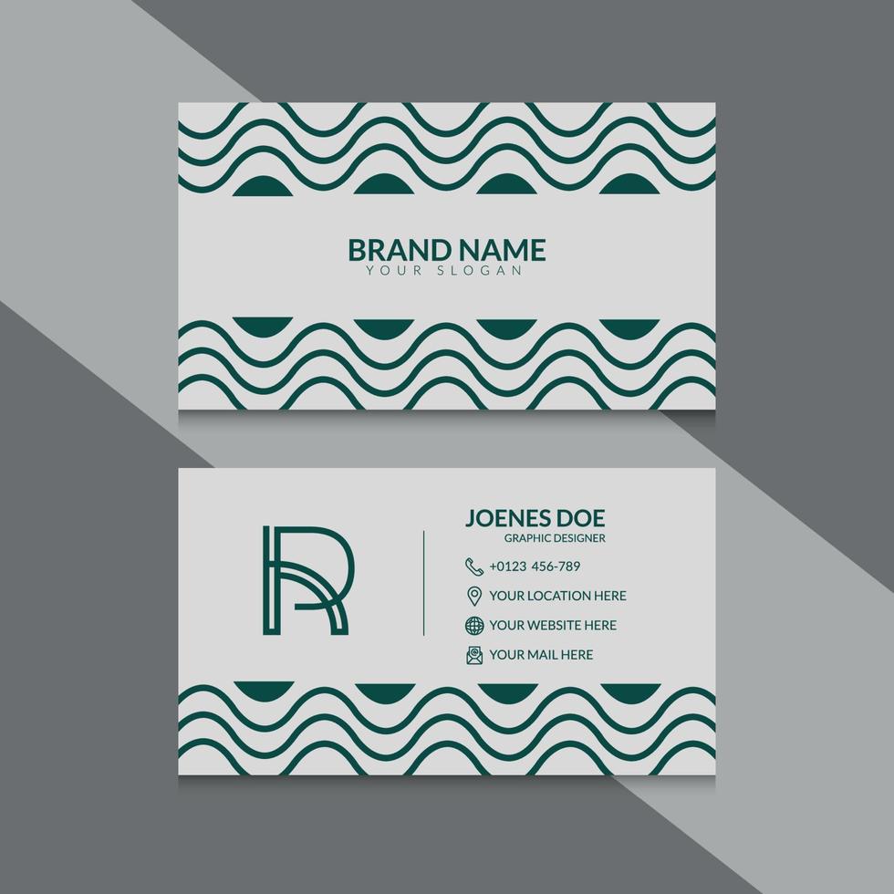 Modern professional business card template vector