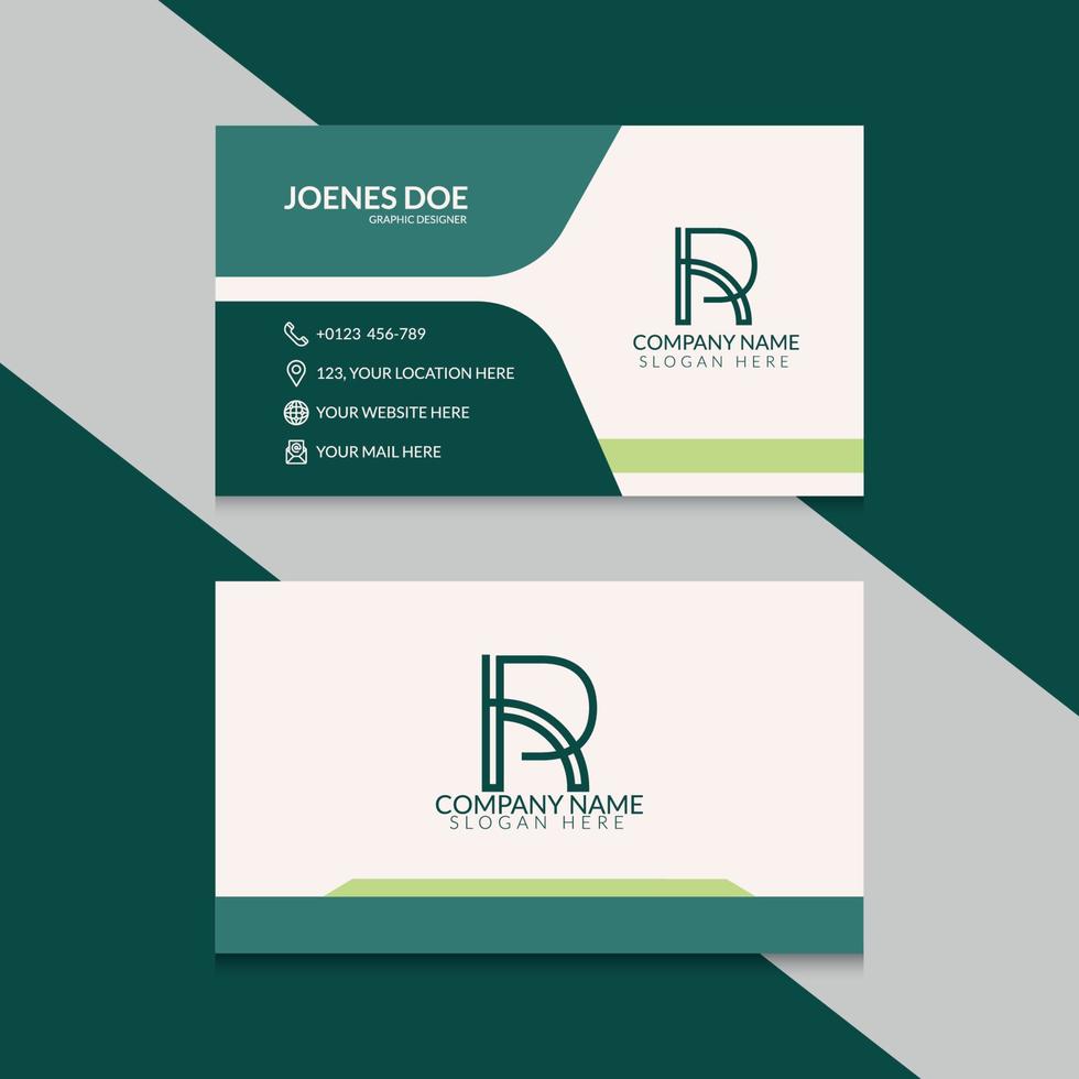 Modern business card template illustration vector Free Vector