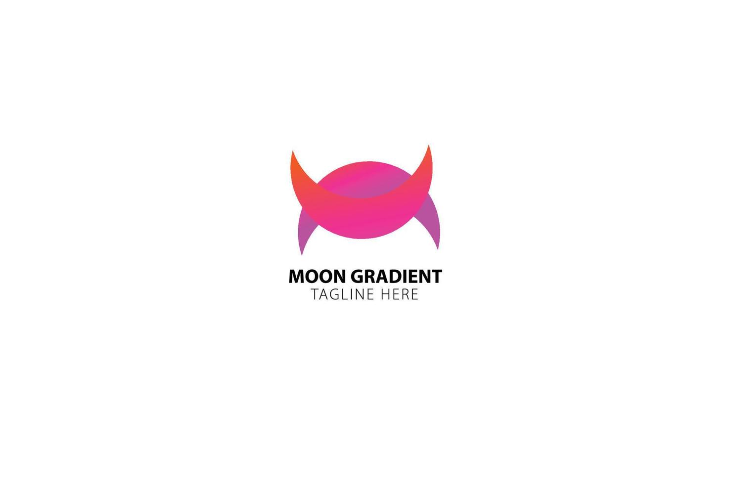 Free moon gradient logo design vector