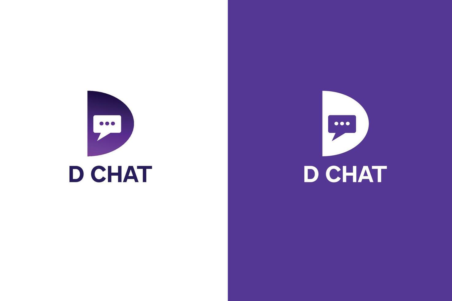 D chat company logo design vector