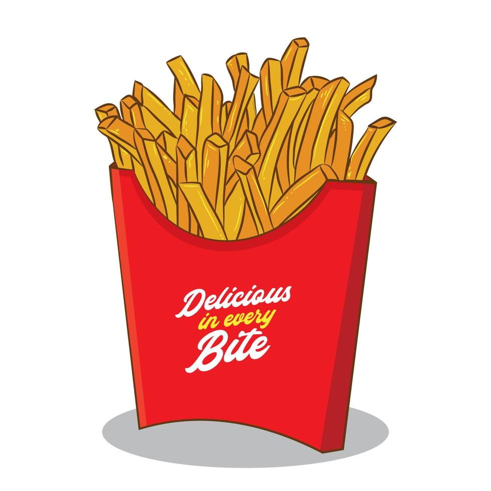 French fries vector illustration, perfect for advertising and wall decor design