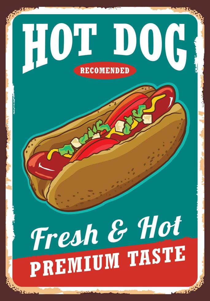 Hot Dog vector illustration design, perfect for cafe poster, t shirt and wall decor design