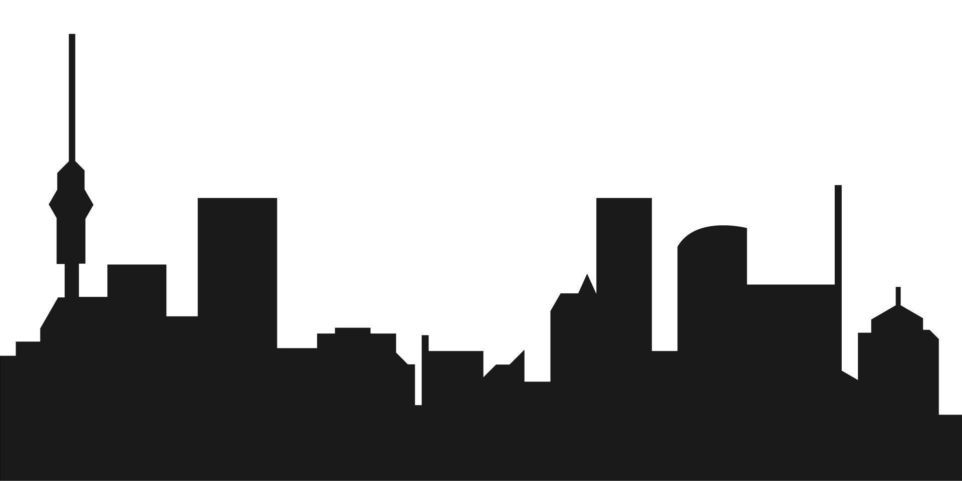 city landscape silhouette. concept of building, architecture, skyscraper. vector illustration.