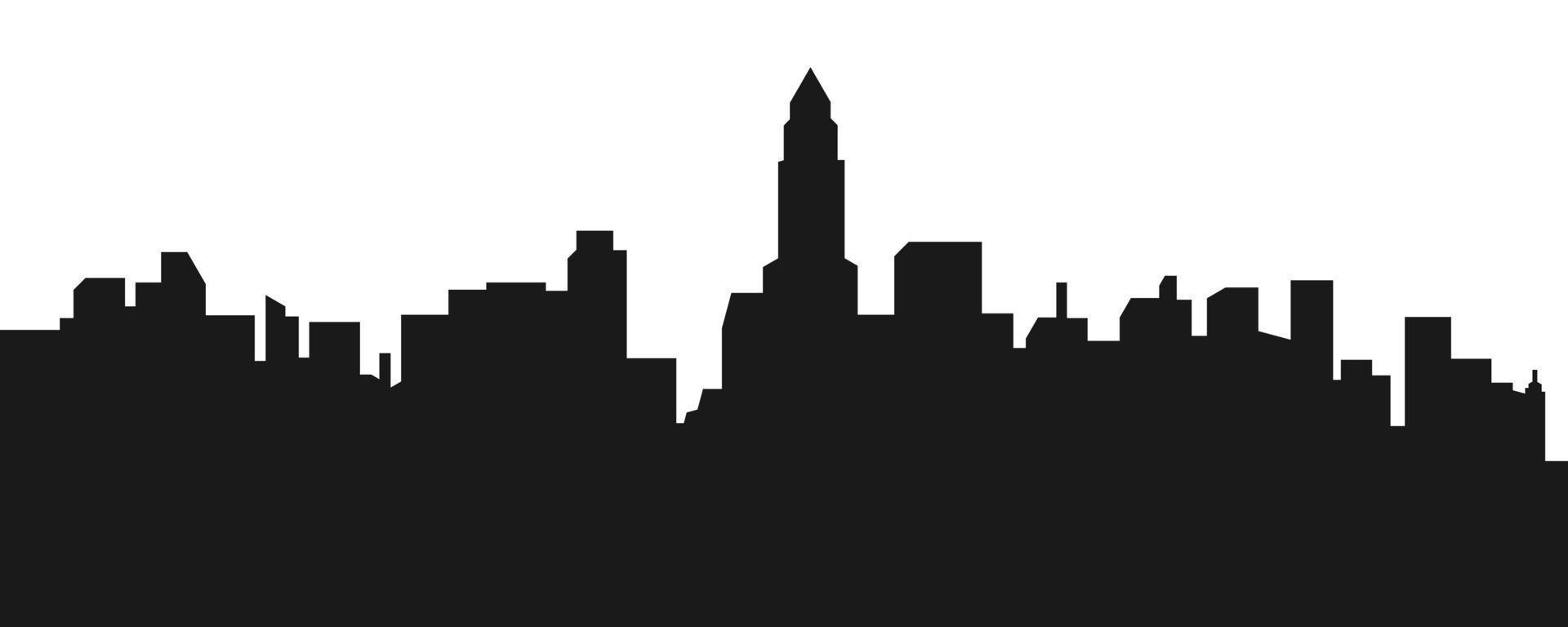 city landscape silhouette. concept of building, architecture, skyscraper. vector illustration.