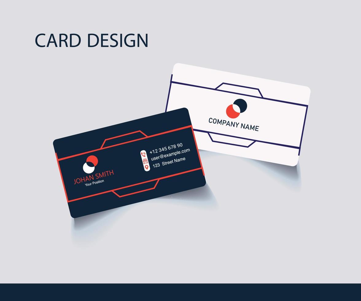 Professional and creative visiting card design vector