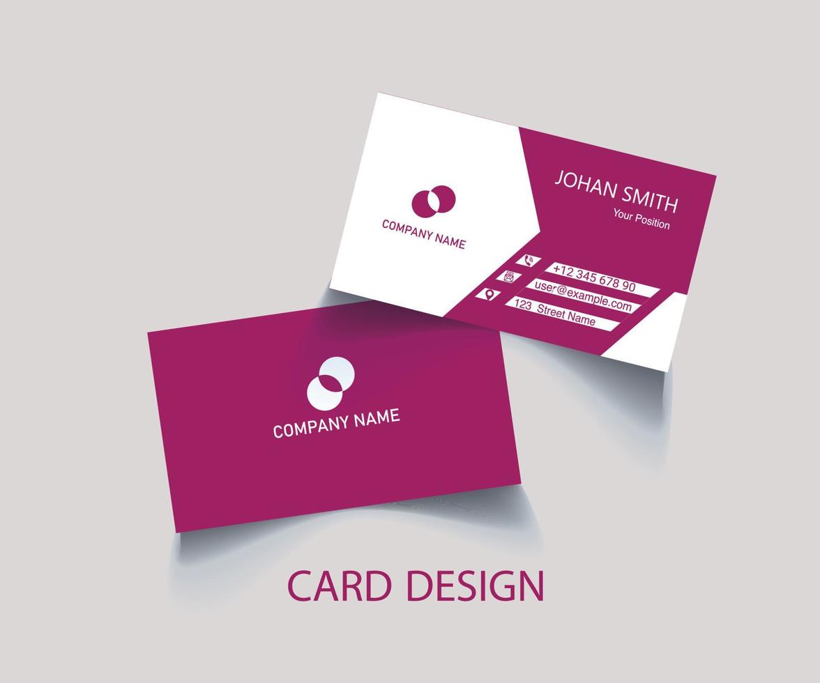 Business template card design and visiting card design vector