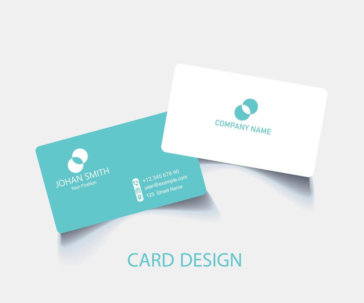 Business template card design and visiting card design vector