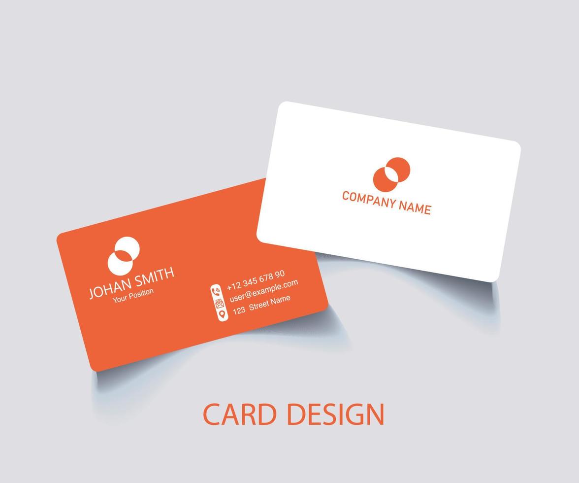 Business template card design and visiting card design vector