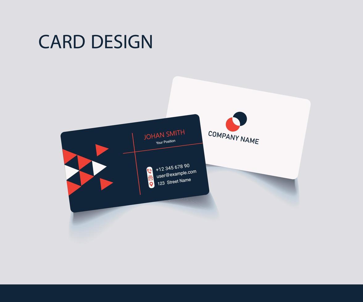 Professional and creative visiting card design vector