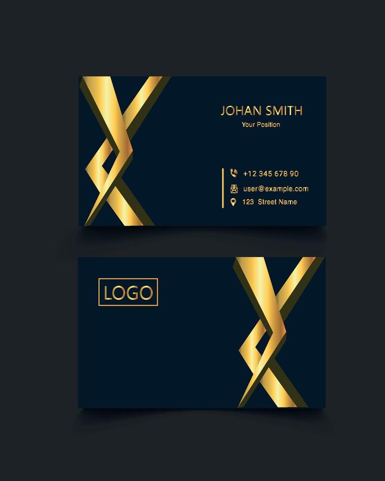 Corporate luxuries professional visiting card design vector