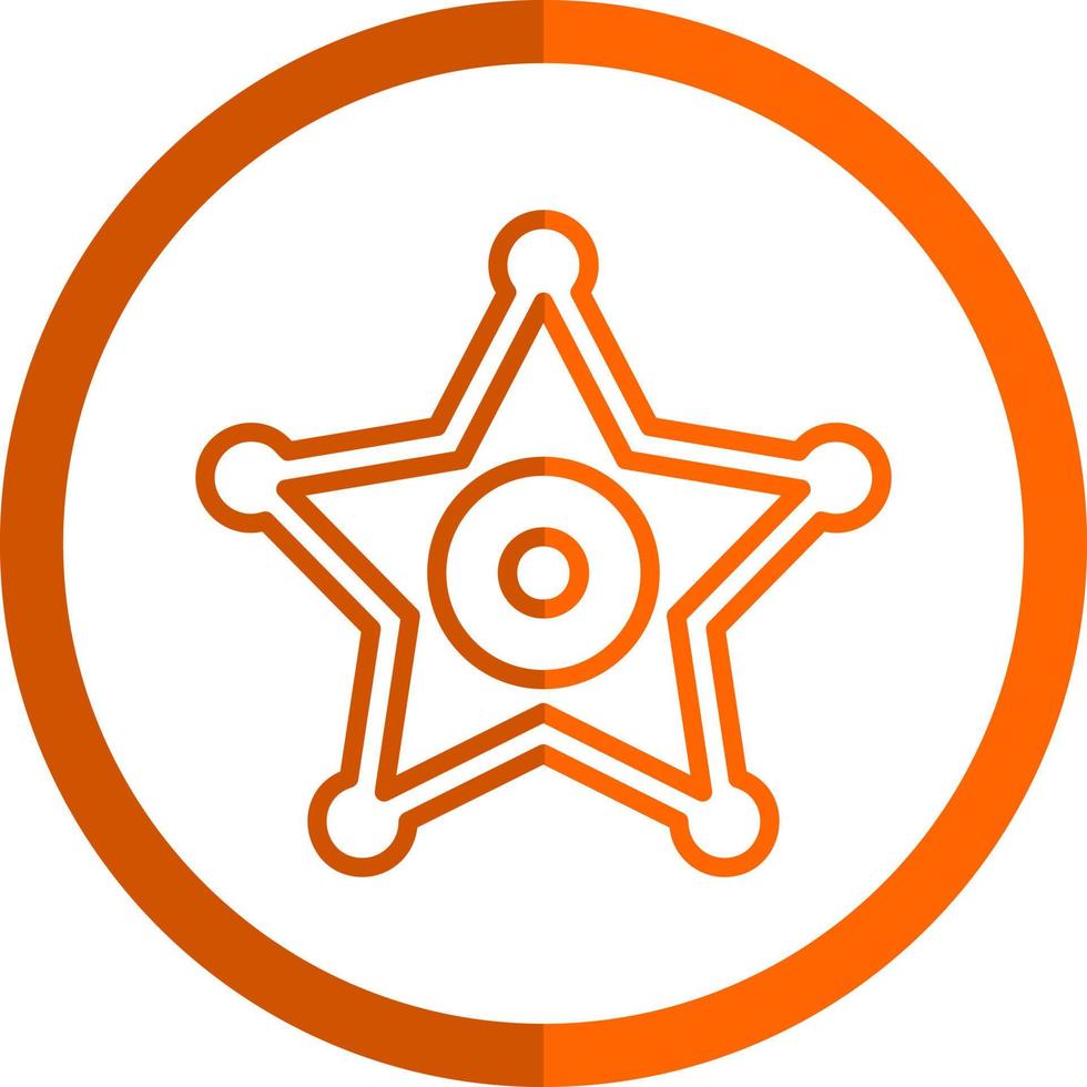 Sheriff Badge Vector Icon Design