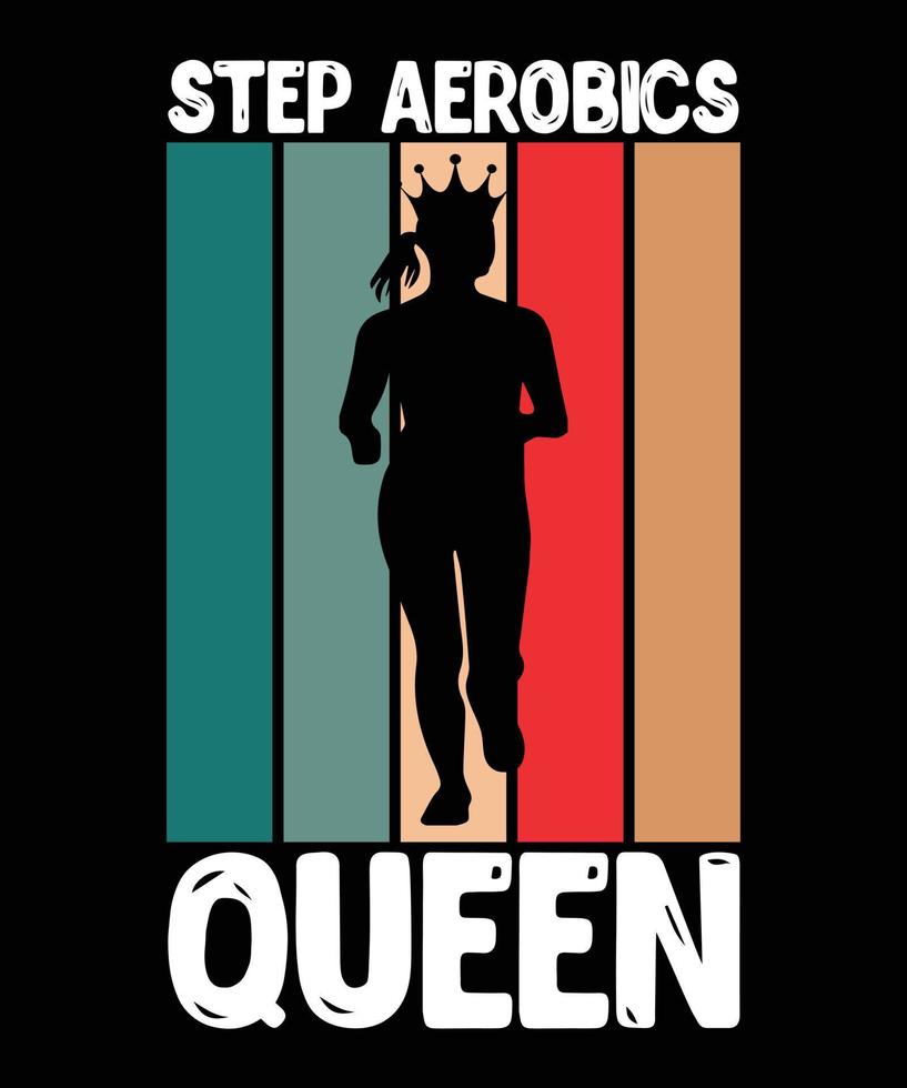 aerobics gym fitness exercise creative t shirt design vector