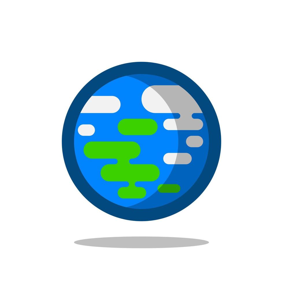 Mini earth isolated on white background with shadow. Perfect for icon, illustration, infographic project, poster, banner, Earth hour, Earth day, love and save our planet. Earth pro vector. vector