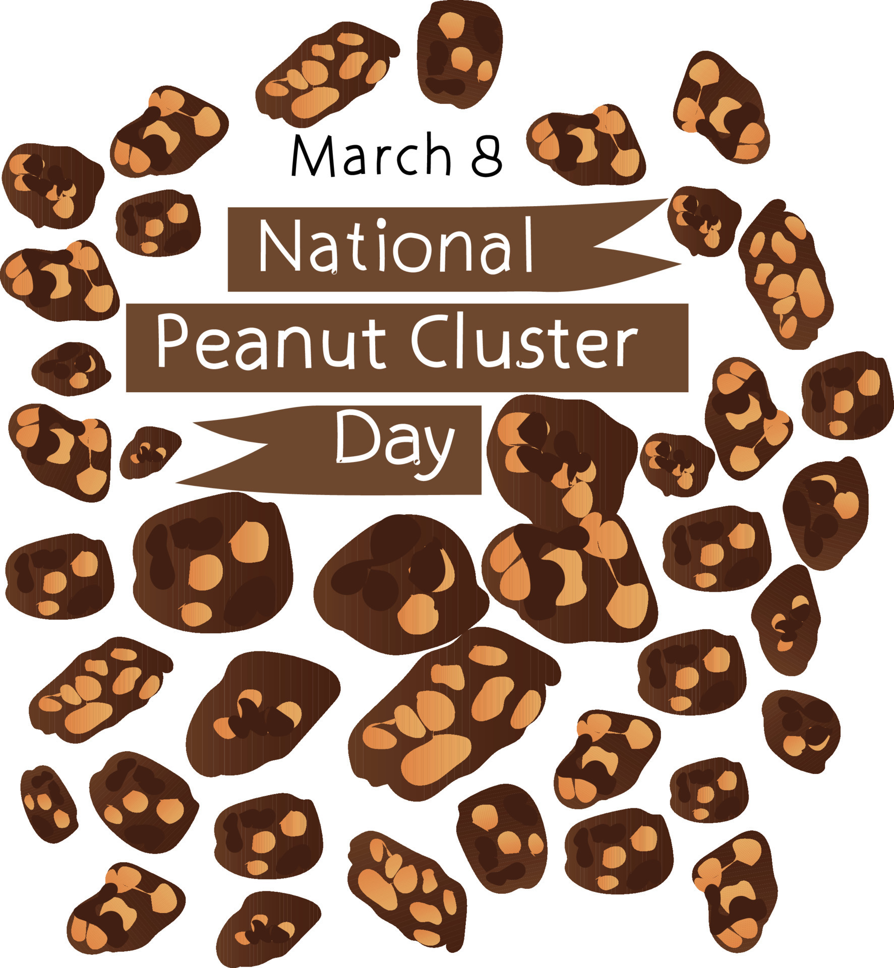 National Peanut Cluster day Vector illustration. 21186081 Vector Art at