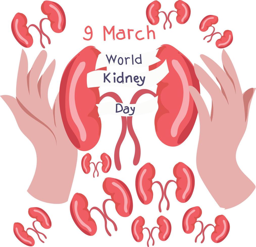 World Kidney Day Vector illustration.