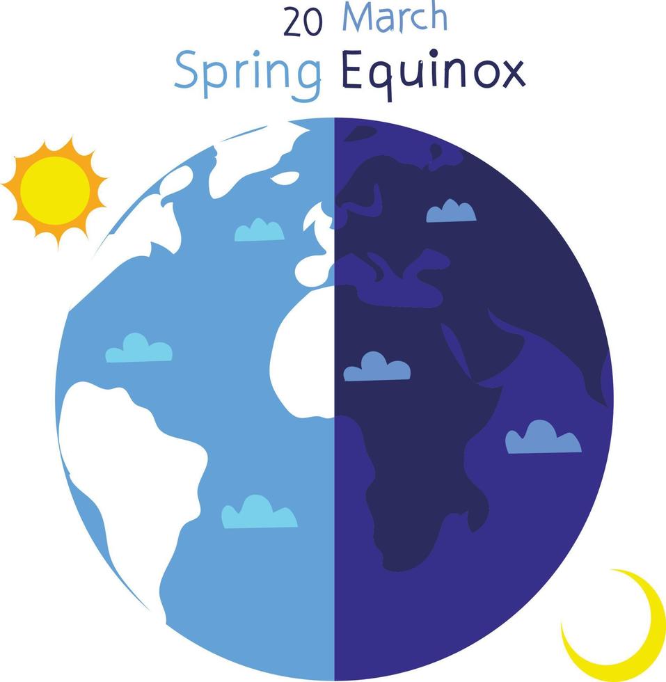 spring equinox vector illustration