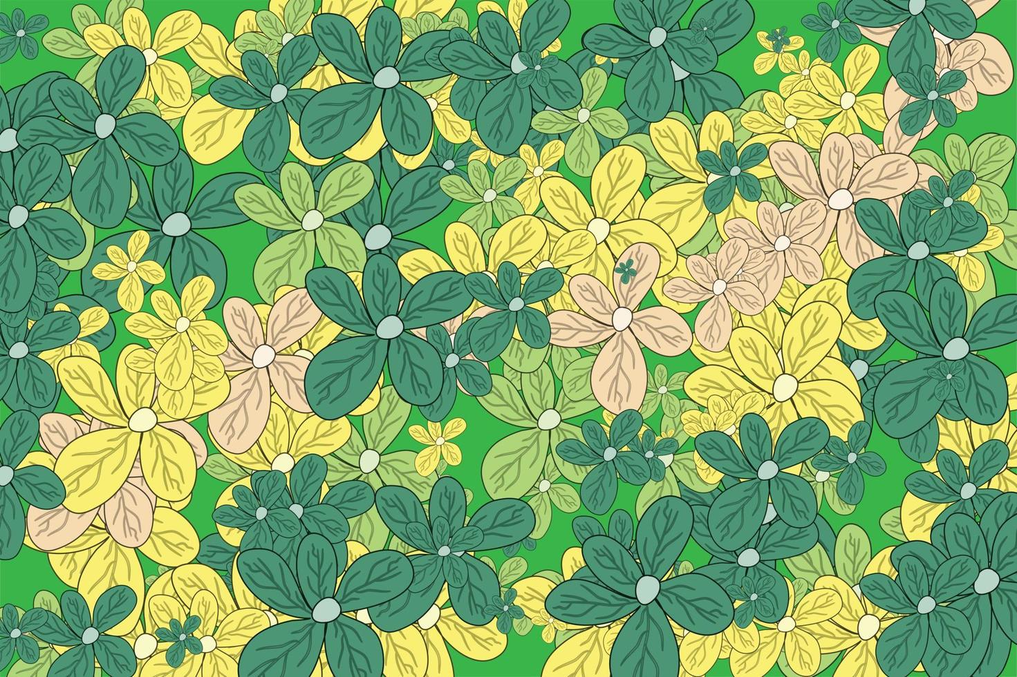 vistoso verde hojas follaje antecedentes vector ilustración.