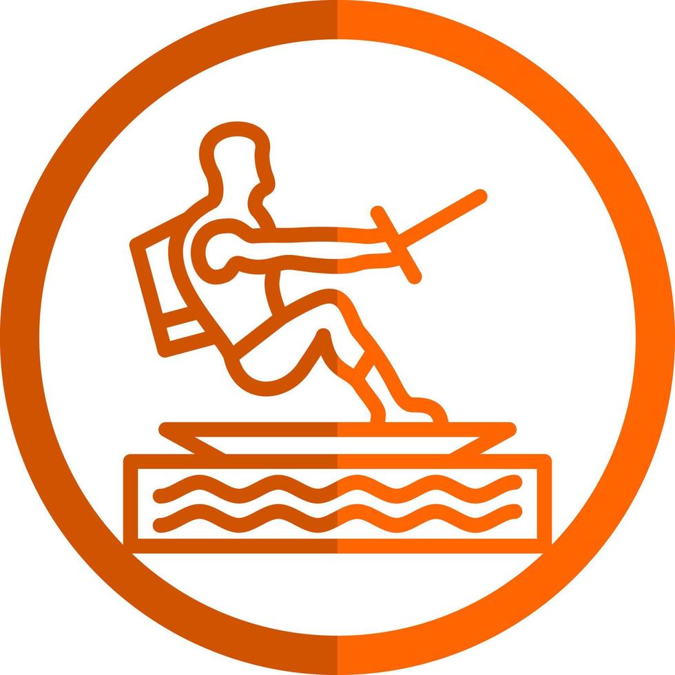 Water Skiing Vector Icon Design