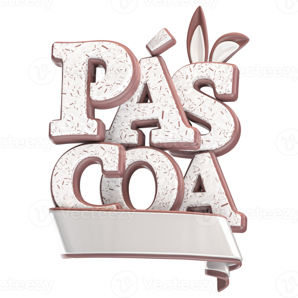 Páscoa Coelho ovo orelha chocolate 3d png