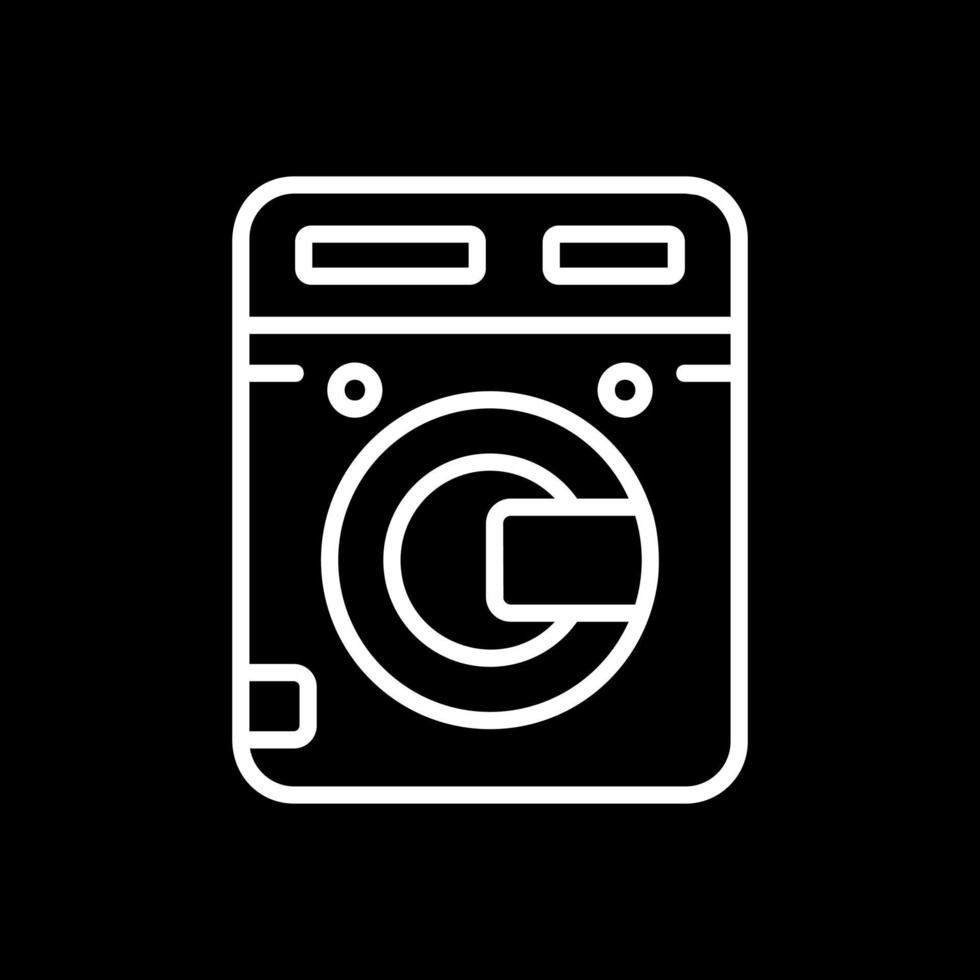 Washing Machine Vector Icon Design