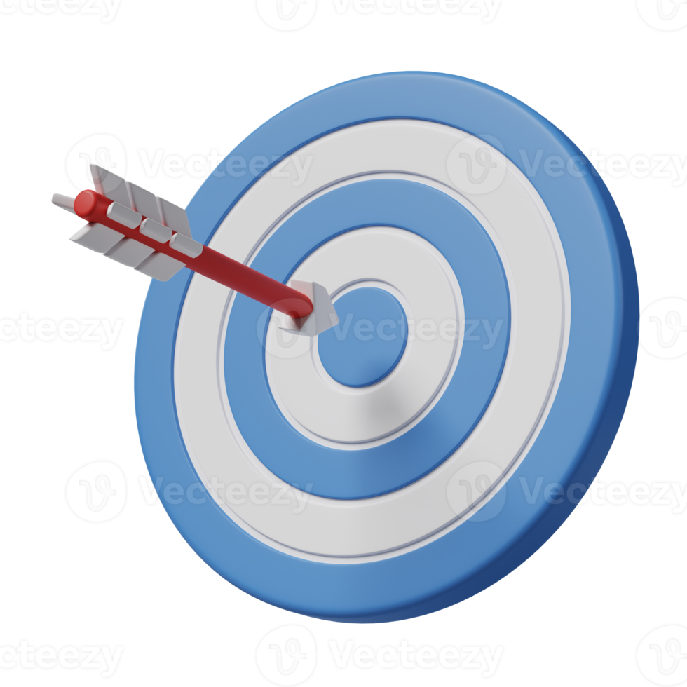 Arrow and target 3D Illustration png