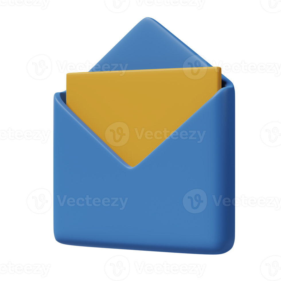 ilustração 3d do envelope png