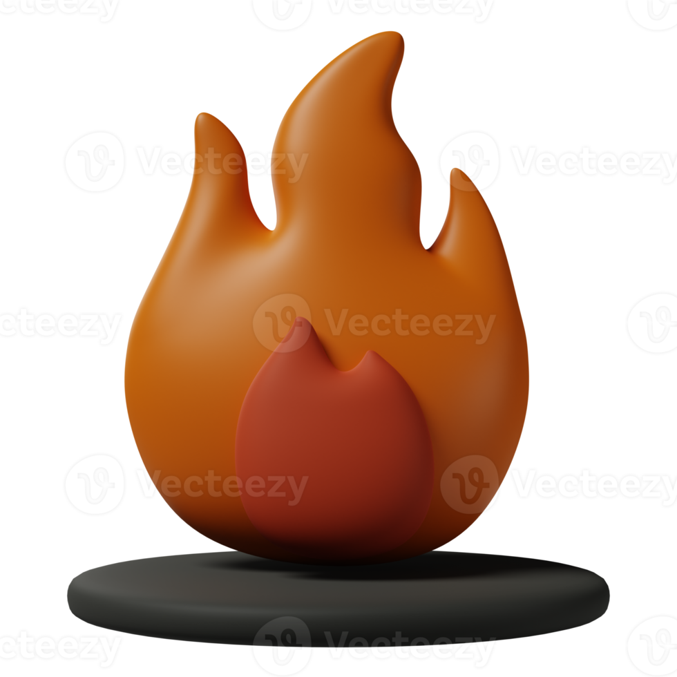 très inflammable 3d illustration png