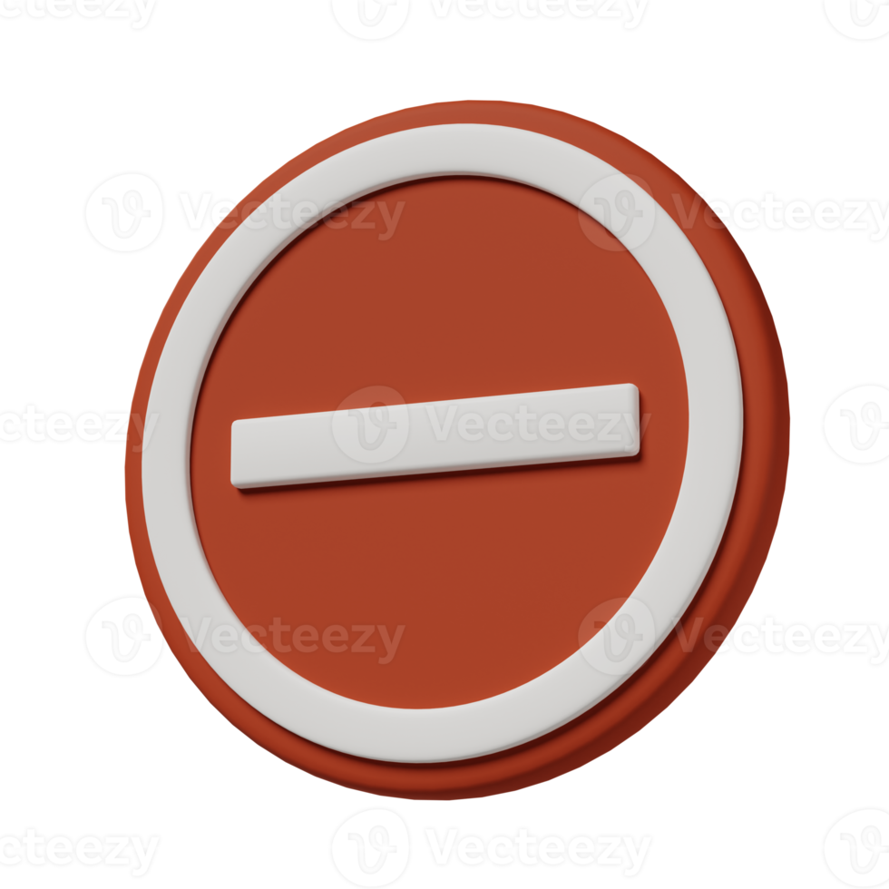 Stop sign 3d illustration png