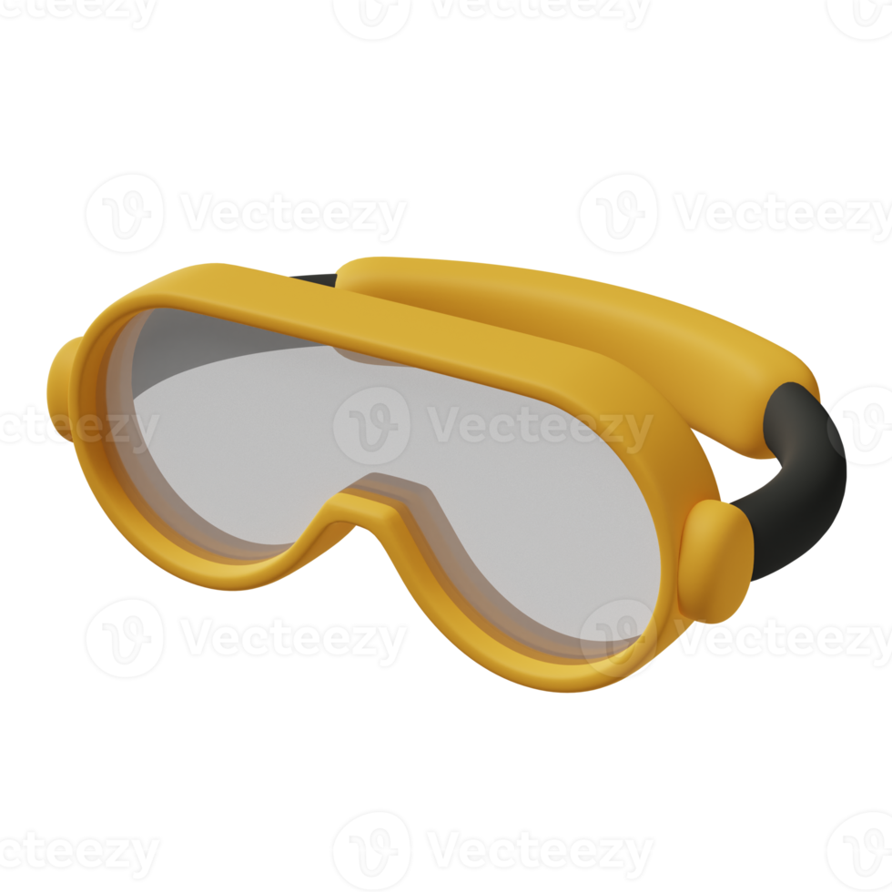 Safety googles 3d illustration png