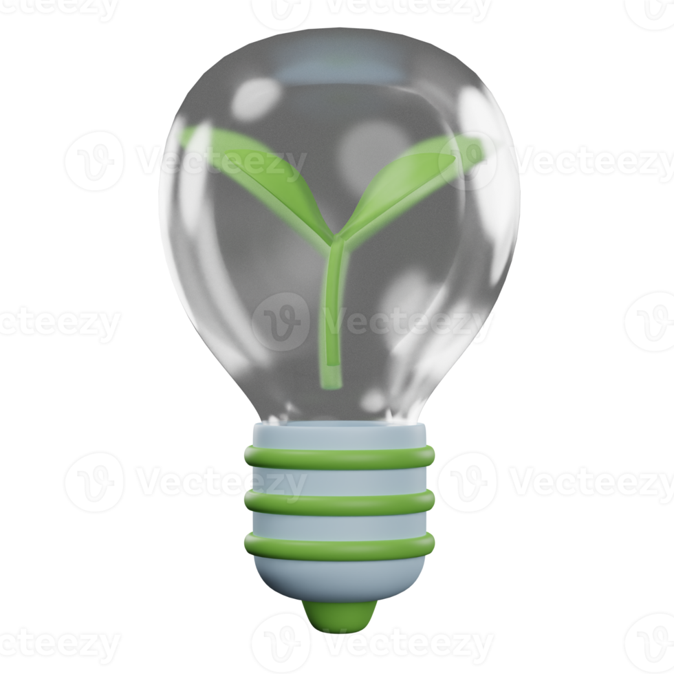 Green electricity 3D Illustration png