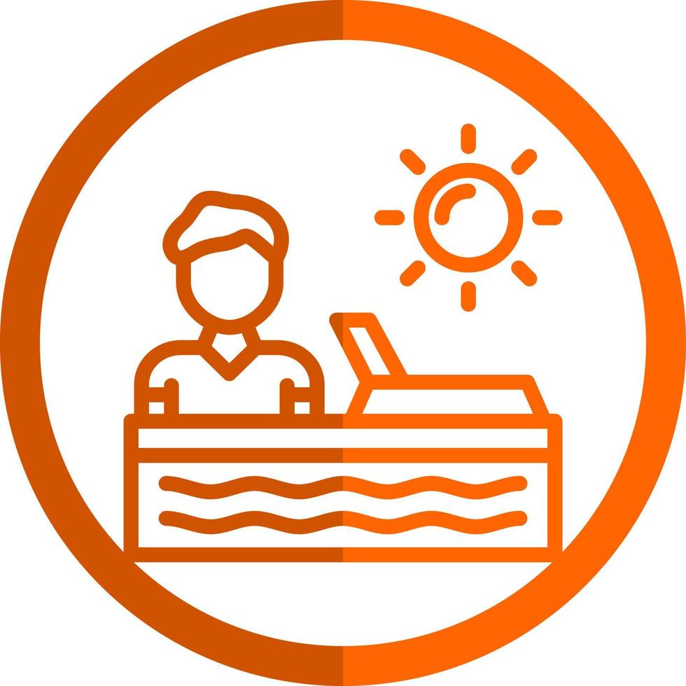 Sunbathing Vector Icon Design