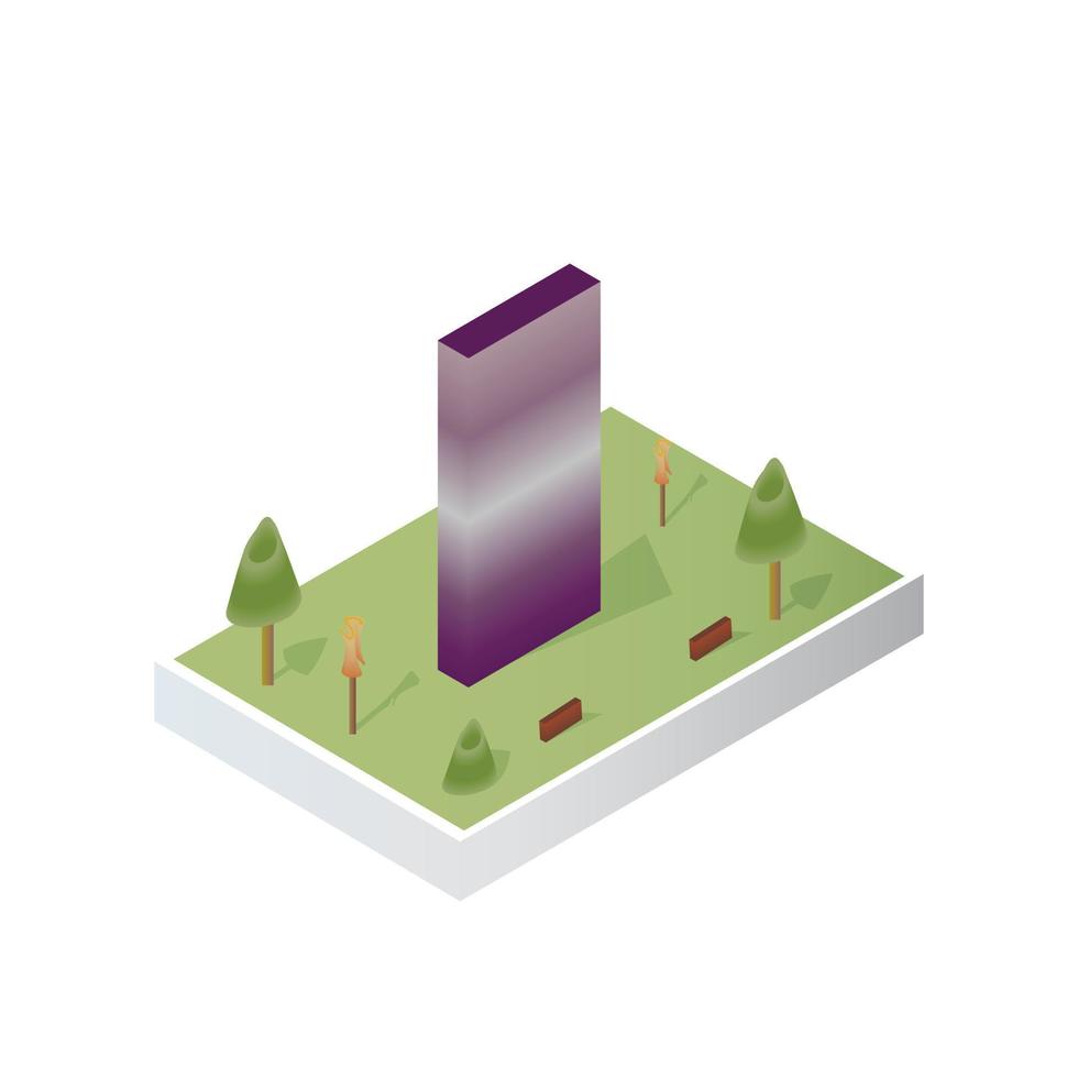 Isometric I building vector