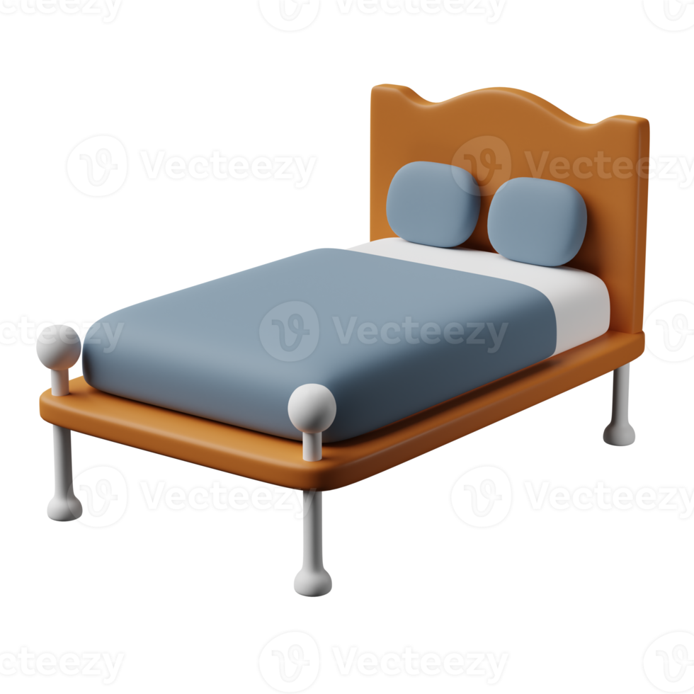 Bed 3D Illustration png