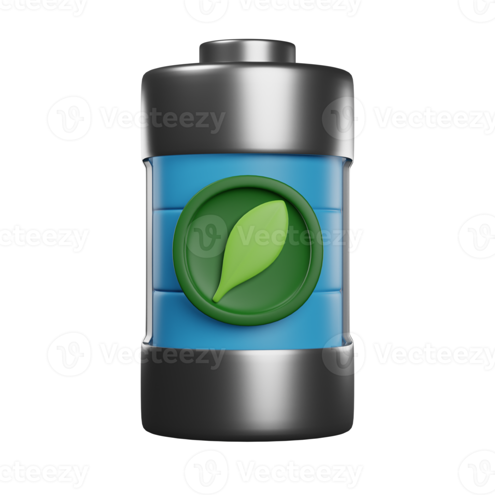 Green Battery 3D Illustration png