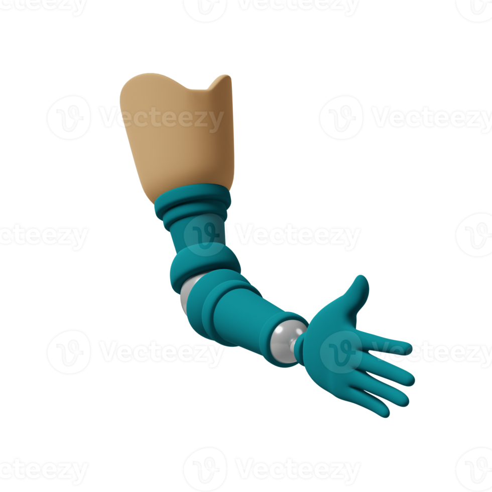 Prosthetic arm 3d illustration png