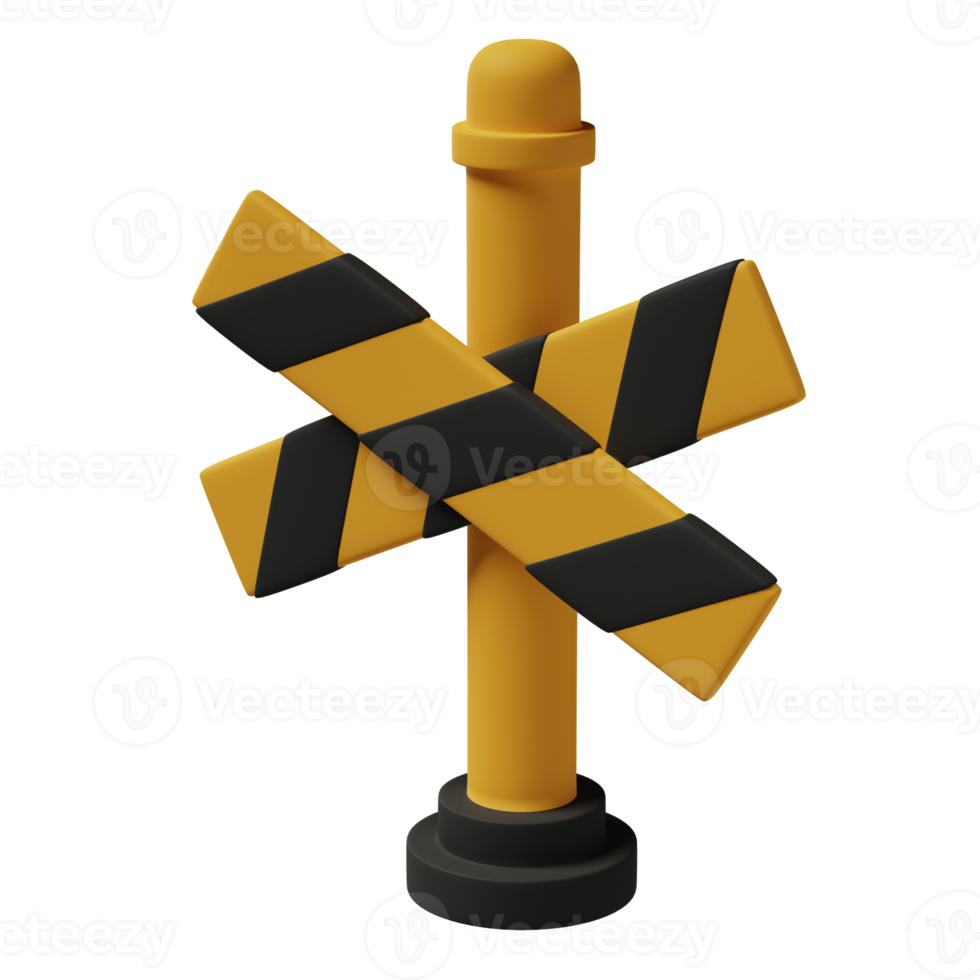 Cross barrier 3d illustration png