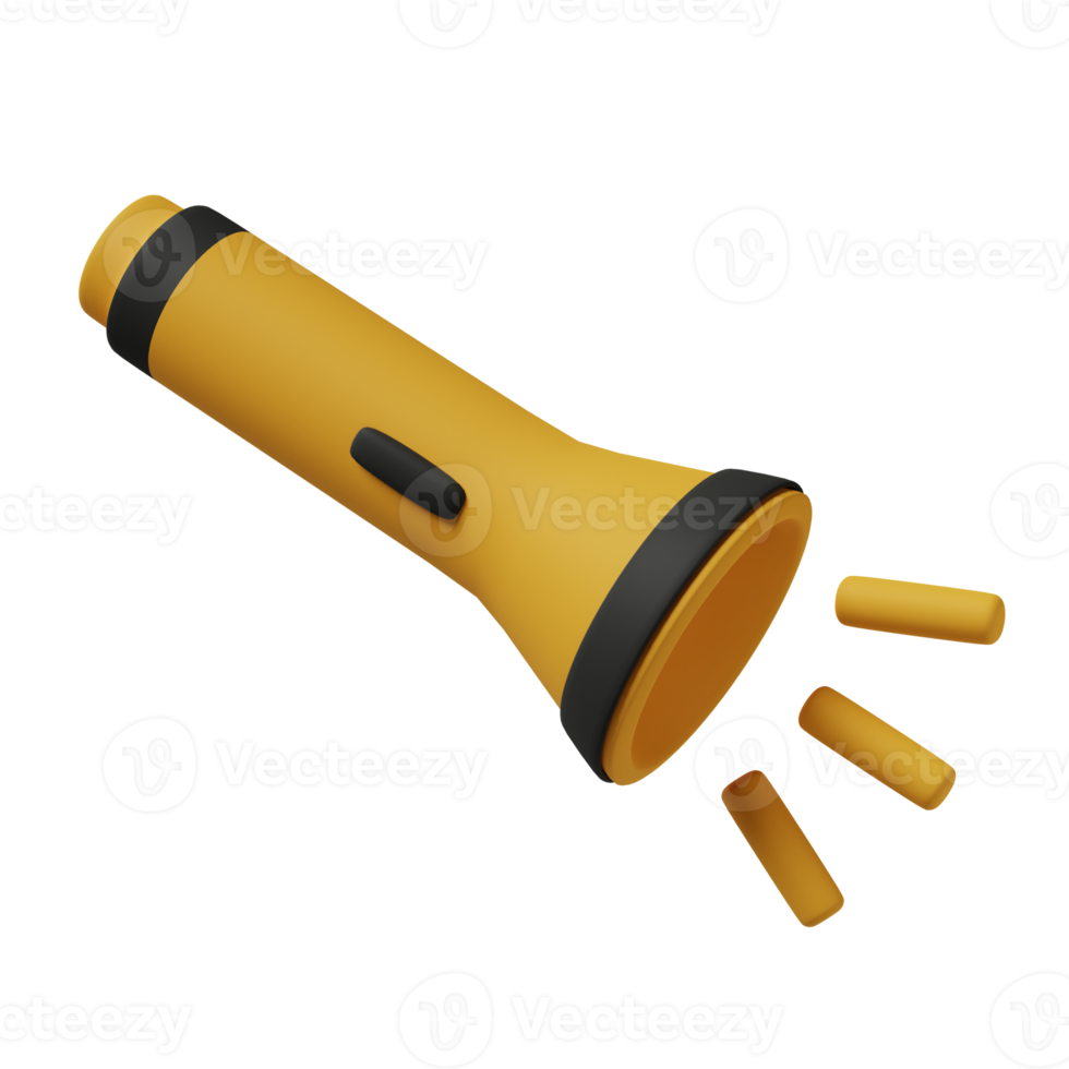 Flashlight 3d illustration png