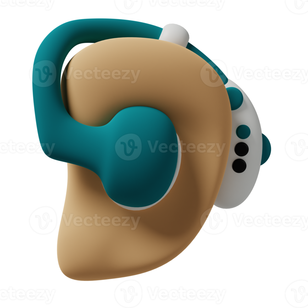 Hearing aid 3d illustration png