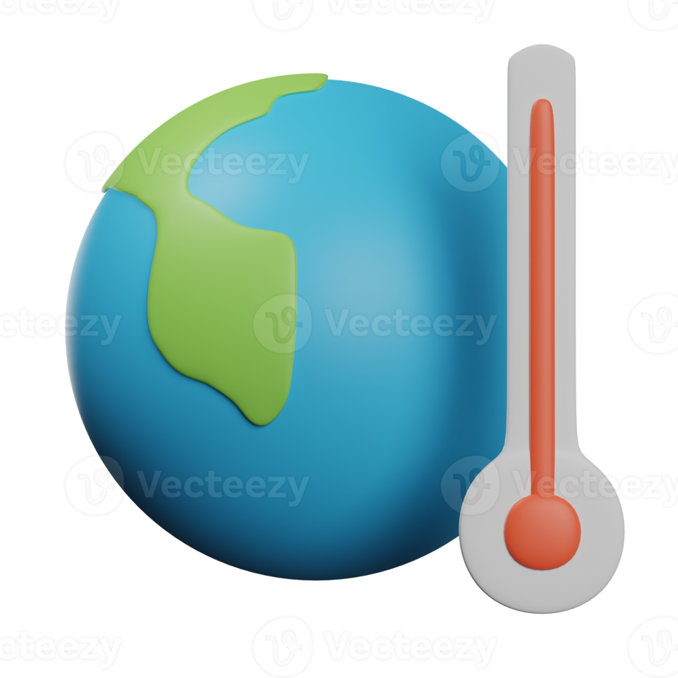 globaal opwarming 3d illustratie png