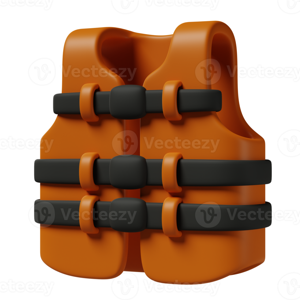 Life vest 3d illustration png