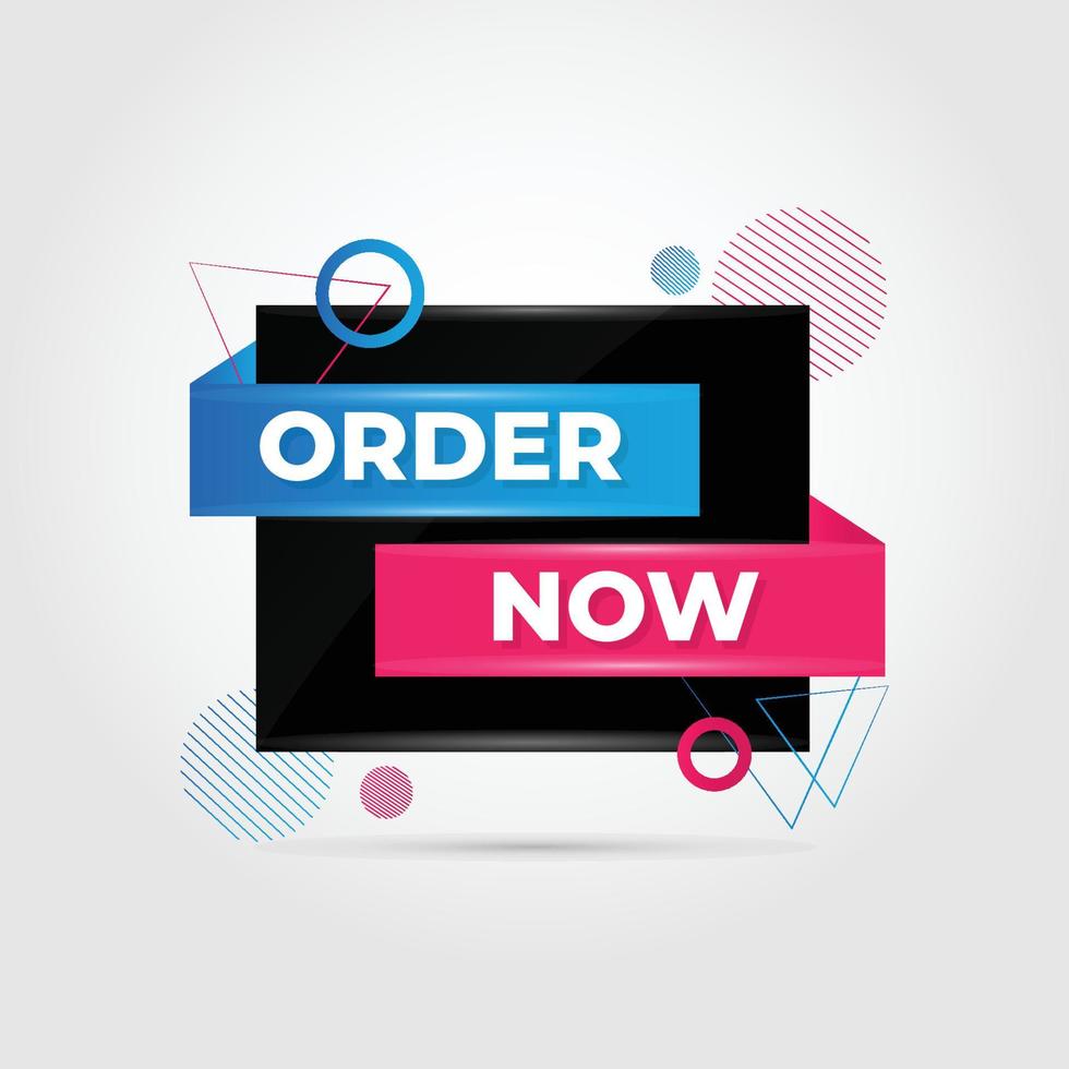 Order now banner vector illustration