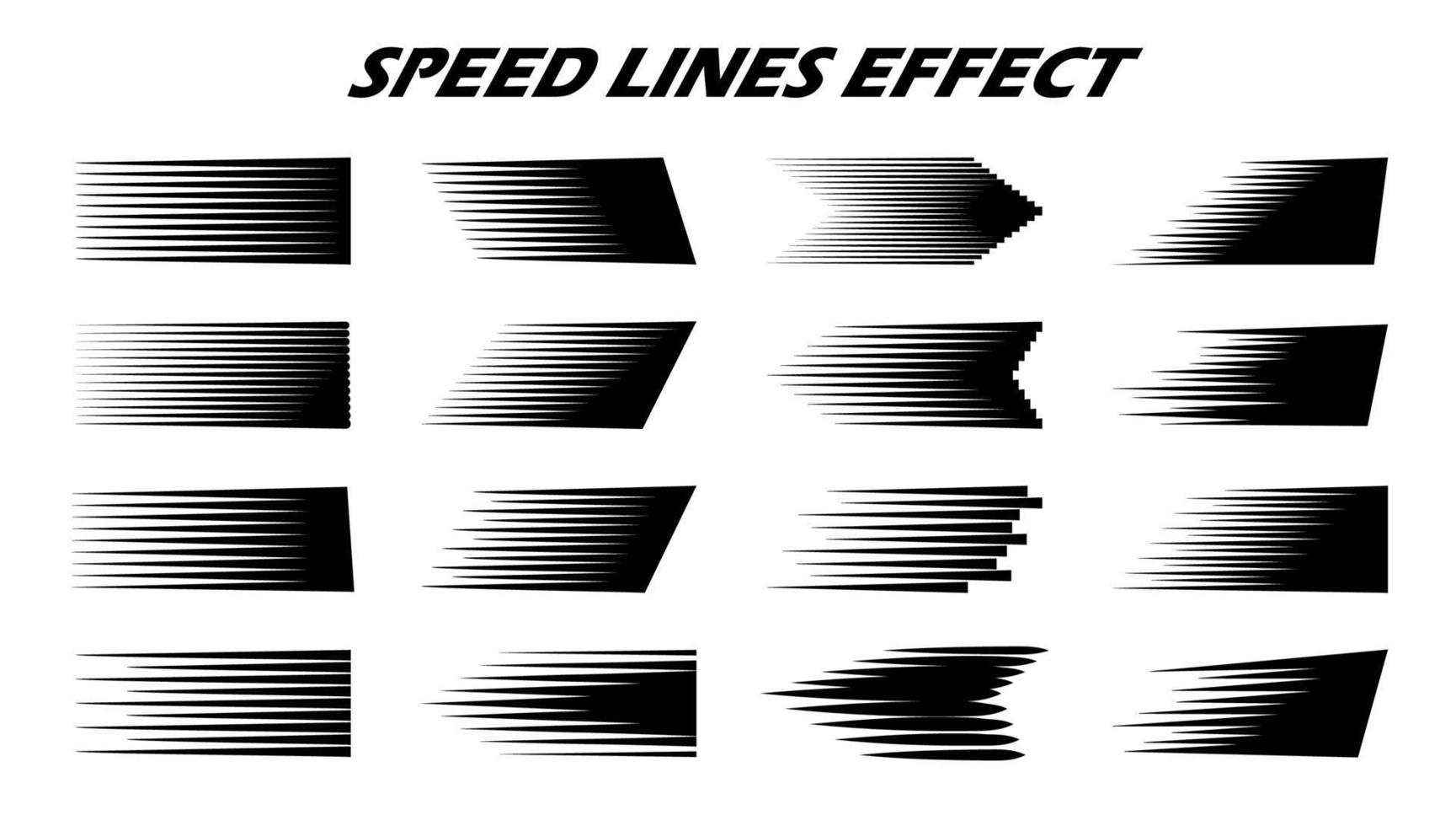 Cartoon speed lines. high speed movement vector