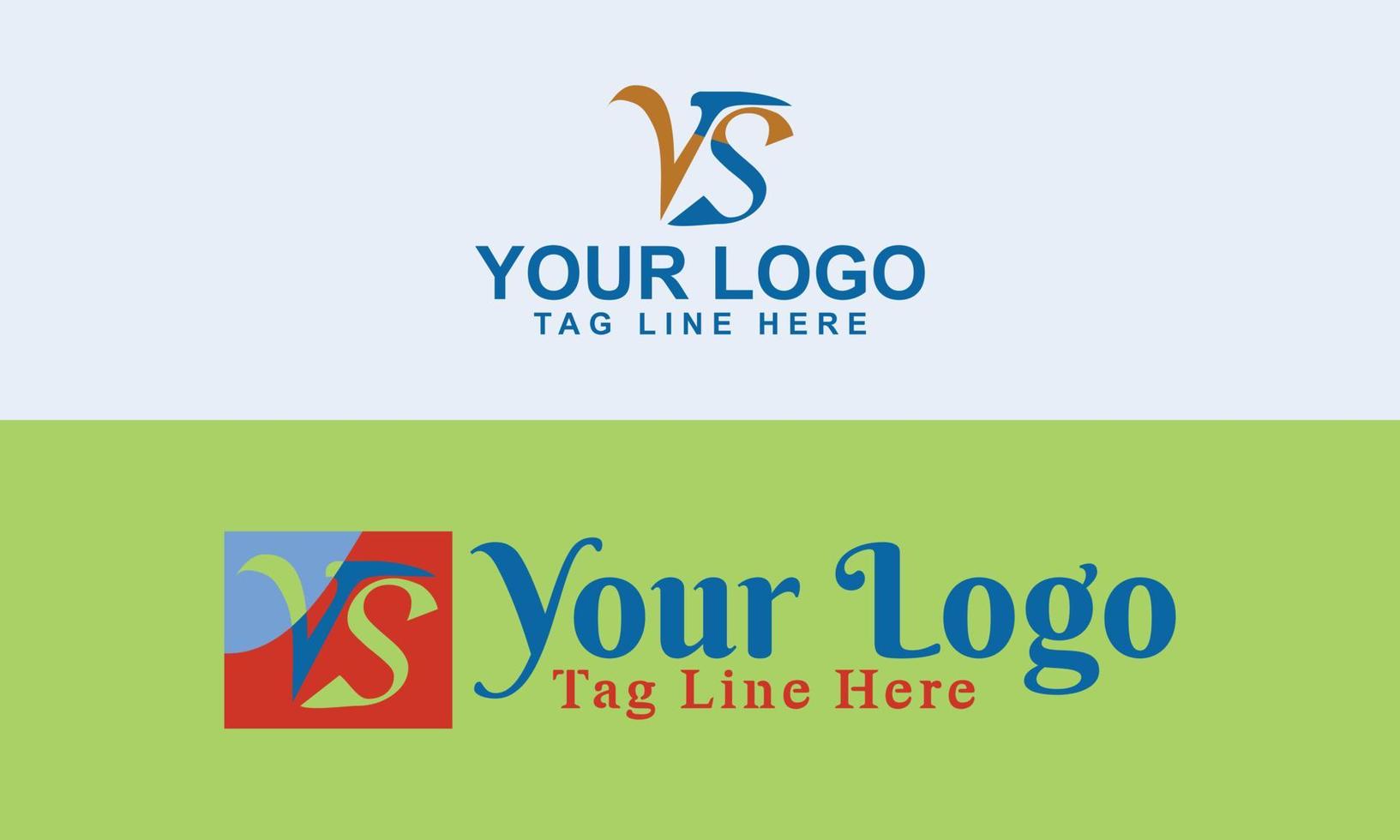 VS ltter logo set, latter logo set vector